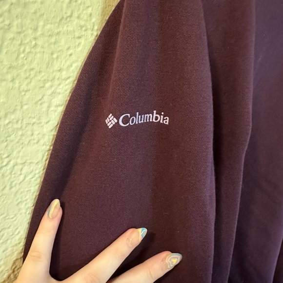 EUC Columbia Plum Purple Pullover Logo Sweatshirt - Womens Medium - Picture 5 of 7